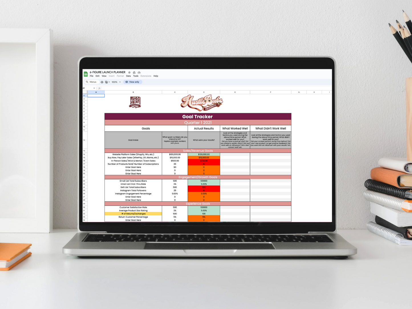 6-FIGURE LAUNCH PLANNER: Organize and Track Your Launch